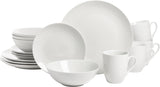 10 Strawberry Street Simply Coupe 16 Piece Dinnerware Set. White - SM-1600-CP-SW